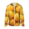 VTCTOASY Sun Protection Hoodie for Men Women Jacket UPF 50+ Long Sleeve Sun Shirts Yellow Ripe Lemon Rash Guard Sun Shirt Large view 1
