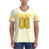 Custom Football Jersey for Men Put Your Photo On It Custom Jerseys Design Front Back Collar Sleeves Custom T Shirt Personalized Gifts Medium Yellow view 4