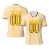 Custom Football Jersey for Men Customize Your Own Photos/Text Custom Jersey Design Front Back Collar Sleeves Personalized Shirts Custom Gifts Small Yellow view 1