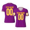 NineFit Basics Custom Football Jersey for Men Add Your Text/Image Personalized Jersey Design Front Back Collar Sleeves Personalized Shirts Customizable Gifts Small Purple view 1