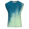 Finelylove Recent Orders Mens Tank Top Big and Tall Round Neck Sleeveless Summer Tank Tops Workout Tank Tops Casual Graphic Tees Workout Tank Top Men Blue 5XL view 4