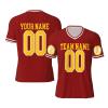 NineFit Basics Custom Football Jersey for Men Customize Images or Text Custom Jerseys Design Front Back Collar Sleeves T Shirts Customizable Gift Small Red view 1