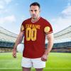 NineFit Basics Custom Football Jersey for Men Customize Images or Text Custom Jerseys Design Front Back Collar Sleeves T Shirts Customizable Gift Small Red view 3
