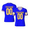 NineFit Basics Custom Football Jersey for Men Design Your Own Images Personalized Jersey Design Front Back Collar Sleeves Custom T Shirt Personalized Gifts Medium Blue view 1