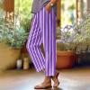 Baggy Linen Pants for Women Linen Capri Pants for Women Plus Size Summer Casual Fit Elastic Waisted Straight Leg Drawstring Cotton Trousers with Pockets Linen Clothes for Women Petite view 2