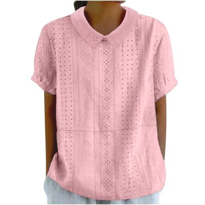 Day Today 2024 White Blouse For Women White Linen Cover Up Ladies Tops And Blouses Jen Reed Sister Studio Storefront Womens Clothes Cropped Button Down Shirts For Women Button Up Shirt