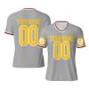 Custom Football Jersey for Men Design Your Photo Custom Shirt Design Front Back Collar Sleeves Customizable Shirt Customizable Gift Large Gray view 1