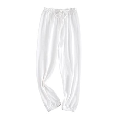 NineFit Basics Toddler Kids plain Stretch Basic Harem Long Pants Boys Girls Pajams Joggers Sweatpants (White, 10-12 Years)