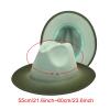 YOLAI Wide Brim Fedora Hats Western Outdoor Hat for Women Dress Hats for Men Two Tone Fel Panama Hat (Beige, One Size) view 2