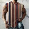Finelylove Previous Orders Placed by Me Mens Tank Top Big and Tall Round Neck Sleeveless Summer Tank Tops Workout Tank Tops Casual Graphic Tees Mens Beach Tank Top Coffee 4XL view 2