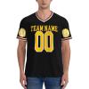 NineFit Basics Custom Football Jersey for Men Add Your Text/Image Custom Jersey Shirt Design Front Back Collar Sleeves Custom Tshirt Customizable Gifts XX-Large Cyan view 2
