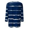 3/4 Length Sleeve Womens Tops,Basic Striped Tshirts Shirts Summer 2024 Gym Blouse Plus Size Athletic Tunic Top view 2
