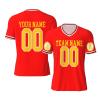 NineFit Basics Custom Football Jersey for Men Images or Text for Customization Personalized Football Practice Jersey Design Front Back Collar Sleeves Custom Tshirt Personalized Gift XX-Large Red view 1