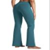 Willit Women's Yoga Pants Flare Leggings Bootcut High Waist Tummy Control Workout Pants with Pockets 31" Teal M view 2