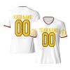 NineFit Basics Custom Football Jersey for Men Design Your Own Text Custom Jersey Design Front Back Collar Sleeves Custom Tshirt Personalized Gift Medium White view 1