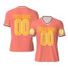 NineFit Basics Custom Football Jersey for Men Add Your Photo Personalized Football Practice Jersey Design Front Back Collar Sleeves Customizable Shirt Custom Gift Small OrangeRed view 1