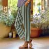 Linen Pants for Women Plus Size Linen Pants Women Tall Fitted Women's Linen Casual High Waist Wide Leg Straight Dress Cotton Linen Pants Button Trousers Linen Clothes for Women Petite view 2