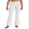 Willit Women's Yoga Pants Flare Leggings Bootcut High Waist Tummy Control Workout Pants with Pockets 29" White L view 3