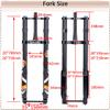 BUCKLOS Fat Tire 5.0 26inch Air Electric Mountain Bike Inverted Suspension Fork, Thru Axle 15 * 150mm 180mm Travel &Matte Carbon Fiber Headset Top Cap and Expander Plug view 2