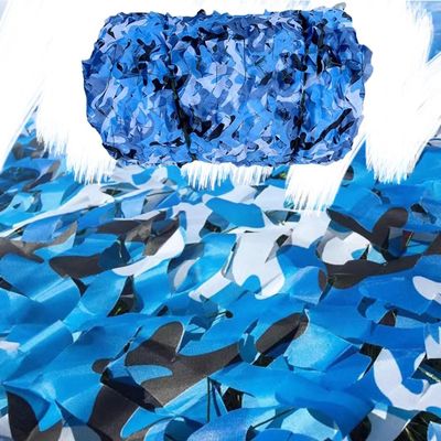 BIUBPW Blue Camouflage Netting, Outdoor Shade Netting, Thickened Camo Net, Shading Netting, Breathable and Durable Decorative Netting for Flying/Marine Theme Party(6X8M/20X26FT)