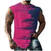 Finelylove Deals of Today Prime Mens Tank Top Big and Tall Round Neck Sleeveless Summer Tank Tops Workout Tank Tops Casual Graphic Tees Men's Tank Shirts White Hot Pink M view 1