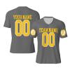 Custom Football Jersey for Men Put Your Text On It Personalized Jersey Design Front Back Collar Sleeves Custom Tshirts Custom Gifts Large Gray view 1