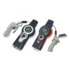 Emergency Whistle 7-in-1 Camping Safety Whistle with Compass Thermometer Light Magnifier Mirror for Emergency Gray. view 2