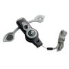 Emergency Whistle 7-in-1 Camping Safety Whistle with Compass Thermometer Light Magnifier Mirror for Emergency Gray. view 3