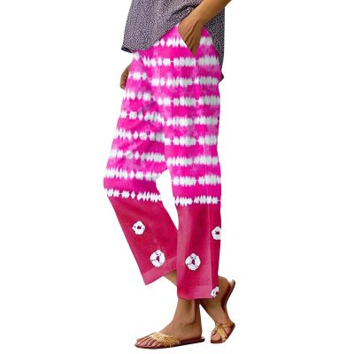 Women Straight Leg Plus Size Crop Pants Plus Size Lounge Pants Petite Length Women Linen Palazzo Pants Summer Boho Wide Leg High Waist Casual Lounge Trousers Linen Clothes for Women Petite
