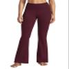 Willit Women's Yoga Pants Flare Leggings Bootcut High Waist Tummy Control Workout Pants with Pockets 31" Wine Red XXL view 3