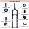 BUCKLOS MTB Air Suspension Fork 27.5 110 * 15mm Boost AM E-Bike Tapered, Travel 160mm 36mm Inner TubeThru Axle Front Forks & Black Aluminium alloy Headset Top Cap and Expander Plug view 3