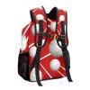 CUXWEOT Red Volleyball School Backpack Personalized Shoulders Bookbags for Sports Party view 3