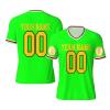 NineFit Basics Custom Football Jersey for Men Text for Customization Custom Shirt Design Front Back Collar Sleeves Customizable Shirt Custom Gift XX-Large Green view 1
