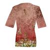 Elbow Length Tops for Women V Neck T Shirts Summer Casual Half Sleeve Tops view 3