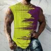 Finelylove Deals of Today Prime Mens Tank Top Big and Tall Round Neck Sleeveless Summer Tank Tops Workout Tank Tops Casual Graphic Tees Athletic Fit Tank Top Men Yellow 5XL view 2