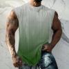 Finelylove Orders Placed by Me Mens Tank Top Big and Tall Round Neck Sleeveless Summer Tank Tops Workout Tank Tops Casual Graphic Tees Mens Muscle Tank Green 3XL view 2