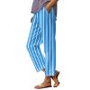 Baggy Linen Capri Pants Women Linen Pants Women Summer Wide Leg Palazzo Pants Casual Loose High Waisted Drawstring Pants Trousers with Pockets Linen Clothes for Women Petite view 1
