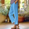 Baggy Linen Capri Pants Women Linen Pants Women Summer Wide Leg Palazzo Pants Casual Loose High Waisted Drawstring Pants Trousers with Pockets Linen Clothes for Women Petite view 2