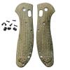AYULL 1 Pair Micarta Handle Patch with 3 Sets Screws Fits for Griptilian 551, Scales Handle DIY Replacement Accessory(Green) view 1
