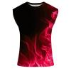 Finelylove Clearance Today Deals Prime Mens Tank Top Big and Tall Round Neck Sleeveless Summer Tank Tops Workout Tank Tops Casual Graphic Tees Men's Tank Shirts White Red 3XL view 4
