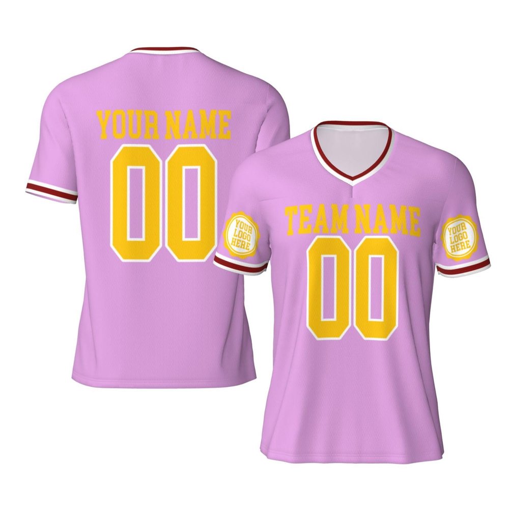 NineFit Basics Custom Football Jersey for Men Design Your Text Personalized Jersey Design Front Back Collar Sleeves Custom Shirt Personalized Gifts Small Purple
