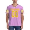 NineFit Basics Custom Football Jersey for Men Design Your Text Personalized Jersey Design Front Back Collar Sleeves Custom Shirt Personalized Gifts Small Purple view 4