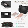 Kasqo Crossbody Bag for Women,Trendy Vegan Leather Handbags Hobo Purse Ladies Shoulder Bags With 2 Adjustable Guitar Strap for Travel Work Daily Black view 3