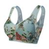 HONGFSM Summer Ultra-thin Floral Print Bra Wireless Comfort Sports Bralette Plus Size Seamless Push Up Bras For Mature Women(Blue,4X-Large) view 1