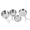 Muzrunq Camping Cookware Set Stainless Steel Camping Pots and Pan Cooking Mess Set Portable for Picnic Camping 4 Pcs. view 2