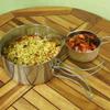 Muzrunq Camping Cookware Set Stainless Steel Camping Pots and Pan Cooking Mess Set Portable for Picnic Camping 4 Pcs. view 3