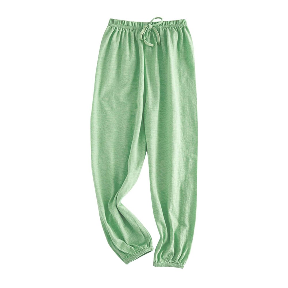 NineFit Basics Toddler Kids plain Stretch Basic Harem Long Pants Boys Girls Pajams Joggers Sweatpants (Green, 10-12 Years)