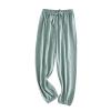 NineFit Basics Toddler Kids plain Stretch Basic Harem Long Pants Boys Girls Pajams Joggers Sweatpants (Mint Green, 5-6 Years) view 1