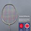LLLSSS Carbon Fiber Badminton Rackets Strung 20-28LBS Professional Training Offensive Racquet Super Light 4U 83G Sports(Black) view 2