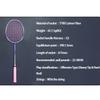 LLLSSS Light Weight 8U 65g Carbon Fibe Badminton Rackets with Strings Bags 22-30LBS Professional Racquet Sports for Adult(D) view 2